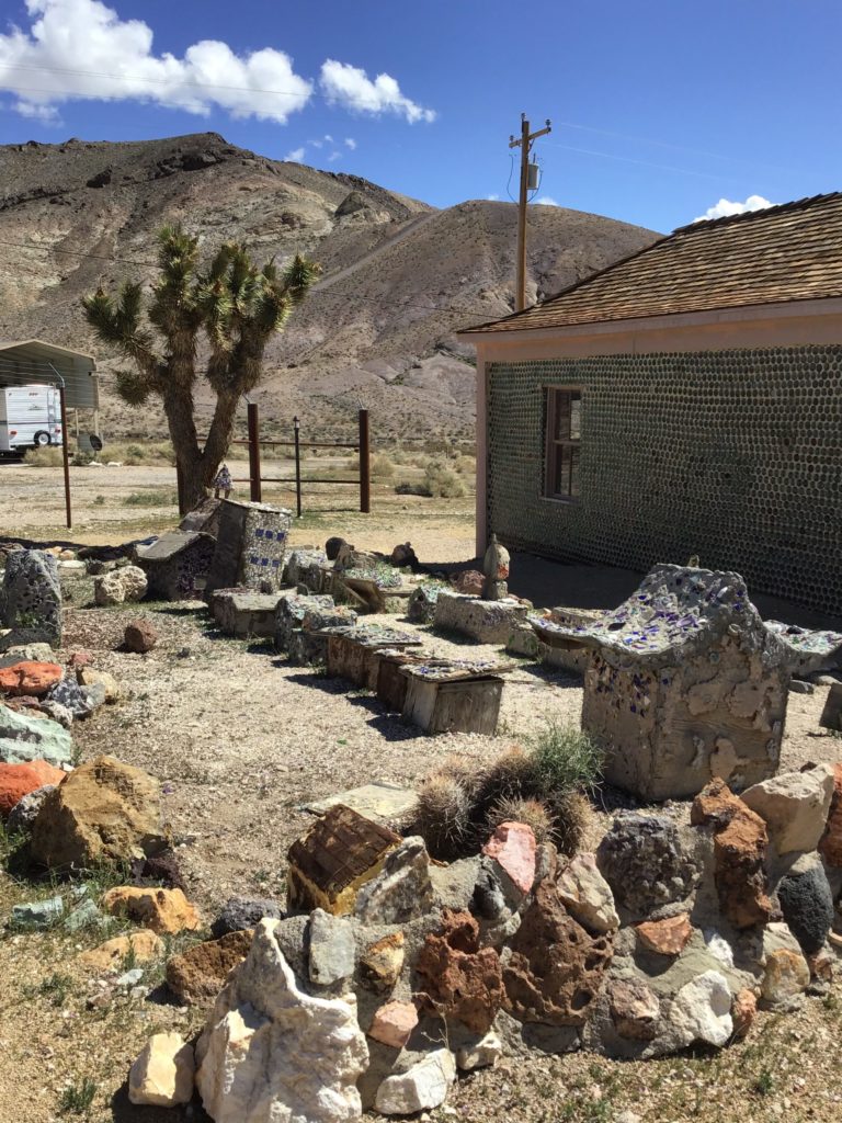 Rhyolite mosaic miniature houses