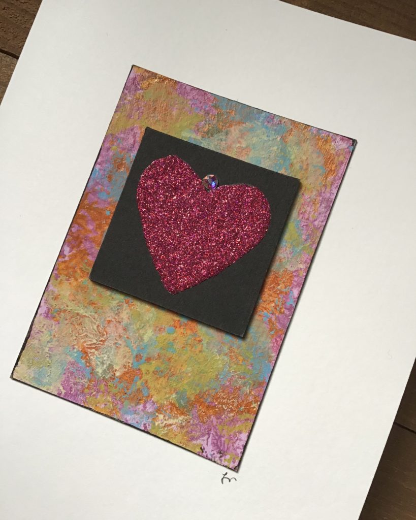 handmade valentine heart greeting card